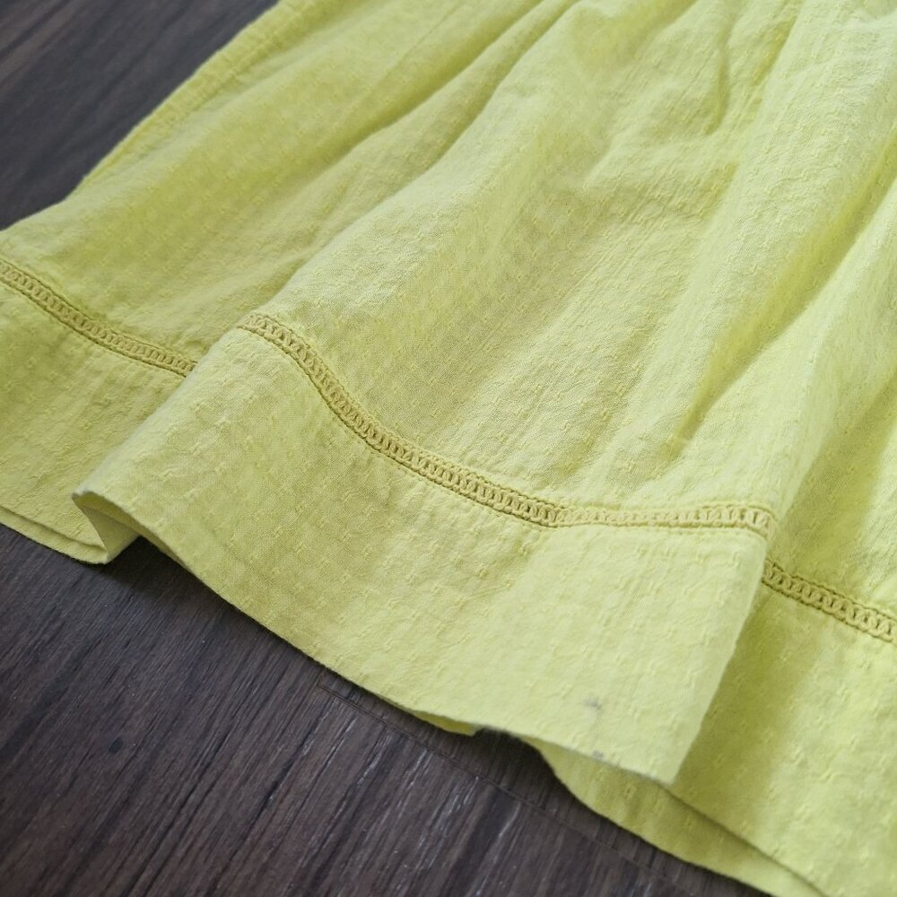 Yellow Smocked Puff-Sleeve Women's Top - Picture 6 of 8